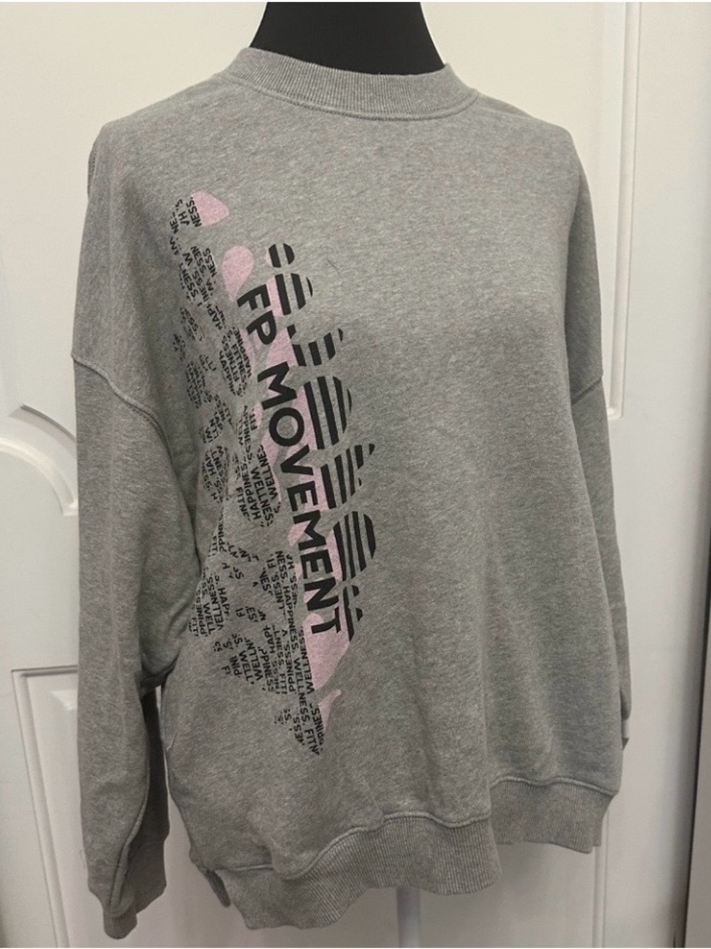 FP Movement by Free People All Star Logo Gray Crewneck Sweatshirt